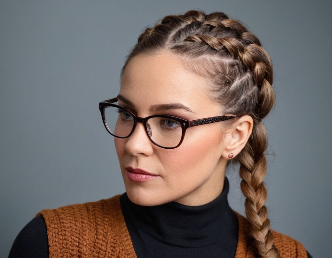Zöpfe und Flechtfrisuren für Brillen-Trägerinnen - Freche Frisuren ab 60 mit Brille: Stilvolle Looks für selbstbewusste Frauen