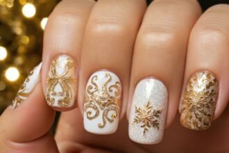 Weiße Nägel mit Glitzer: Trendige Nageldesigns für jeden Anlass