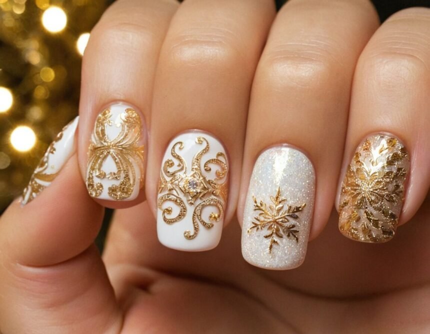 Weiße Nägel mit Glitzer: Trendige Nageldesigns für jeden Anlass