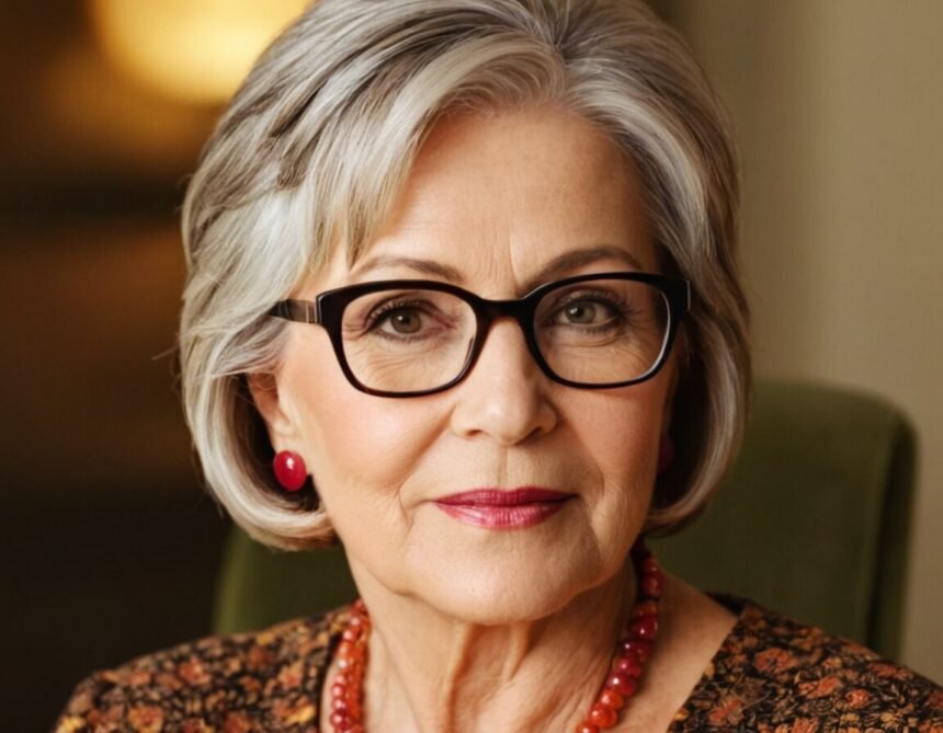 Freche Frisuren ab 60 mit Brille: Stilvolle Looks für selbstbewusste Frauen